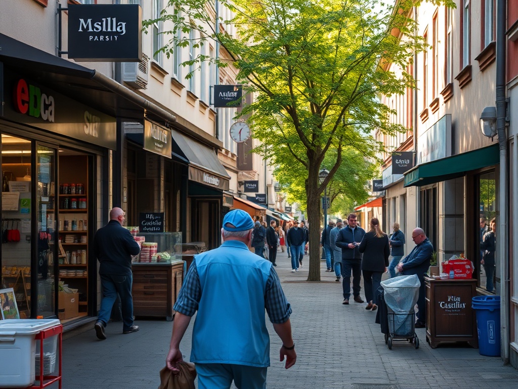 Mapa Bielska-Białej z naniesionymi symbolami projektów finansowanych z Funduszy Europejskich