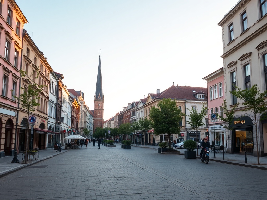 Widok na Bielsko-Białą z widocznym fragmentem miasta i jego infrastruktury